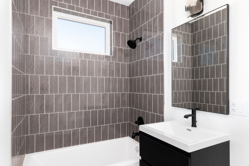 Bathroom upgrade showcasing large-format tiles